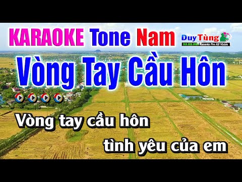 Vòng Tay Cầu Hôn || Karaoke – Tone Nam || Nhạc Sống Duy Tùng
