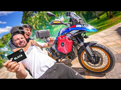 FALEI PRO GUI QUE COMPREI OS EQUIPAMENTOS COM O CARTÃO DELE !!! 😂😂* moto nova equipada de graça*