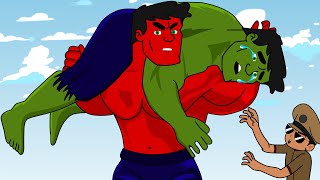 Red Hulk Prank Show Ft Big Singham | Hulk Vs Red hulk Spoof In Telugu