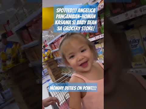 SPOTTED SA GROCERY! ANGELICA PANGANIBAN-HOMAN AT SI BABY BEAN NAGGROCERY ADVENTURE! #shorts #fyp