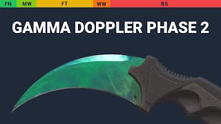 Karambit Gamma Doppler Phase 2 Wear Preview video