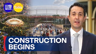 YouTube video thumbnail: Construction on Brisbane's new Olympic Stadium Begins