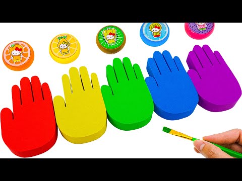 Satisfying Video | How To Make Rainbow Hand From Kinetic Sand & Nail Polish ASMR | Best Of YoYo Idea