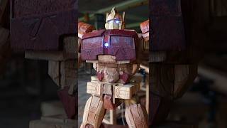 How to make Optimus Prime from Wood. #transformers #woodcarving #woodart #optimusprime