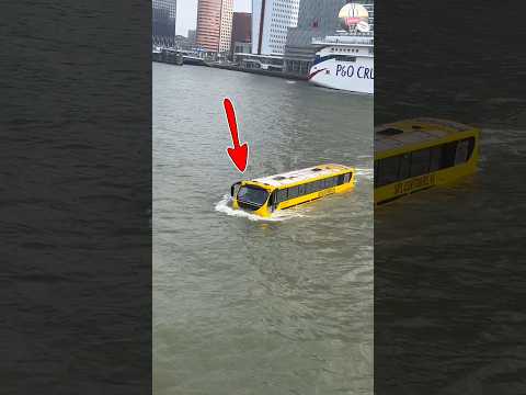 Heavy bus driver drive her bus into the river😩 #shorts #respect #ytshorts
