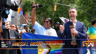 Todd interviews Bronx Borough President Vanessa L Gibson I 2026 NYC Pride March I 6.28.2026