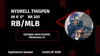 Nydrell Thigpen - 2028 RB/LB - Gateway (FL)