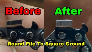 Converting Round Chain To Square Ground (Simington Chain Grinder)