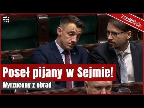 Pijany poseł na sali sejmowej! Hołownia wyrzucił go z obrad | Gazeta.pl