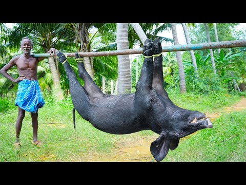 WILD PORK FRY | DELICIOUS VILLAGE FOOD | காட்டு பன்றி வருவல் | Grandpa Show