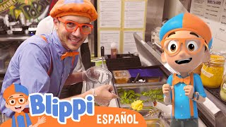 Blippi come saludable 🥗🍎 Blippi Español + Blippi Wonders🧡💙