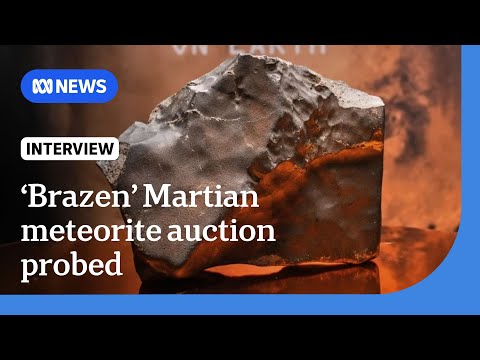 YouTube video thumbnail: Probe Begins Over Sale of 25kg Mars Meteorite at Sotheby's Auction 