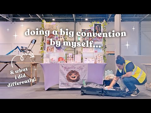 Selling my art at a big Comic Convention alone (con prep & event experience) 🌱 Studio Vlog