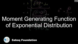 Moment Generating Function of Exponential Distribution