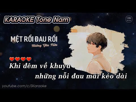 Mệt Rồi Đau Rồi Không Yêu Nữa【KARAOKE Tone Nam】- Hứa Lệ Tịnh × Oanh Tạ Cover × Lời Việt Thiên Tú ♪