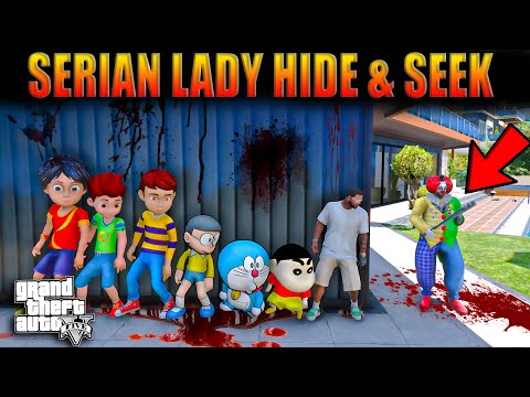 Shinchan Escape From Serbian Dancing Lady - Hide & Seek Shinchan Doraemon Franklin GTA V