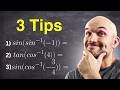 Evaluating Inverse Functions and Trigonometry