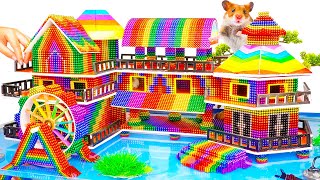 Satisfying Video DIY Build Japanese Pagoda Tower Diorama on Sea From Magnetic Balls