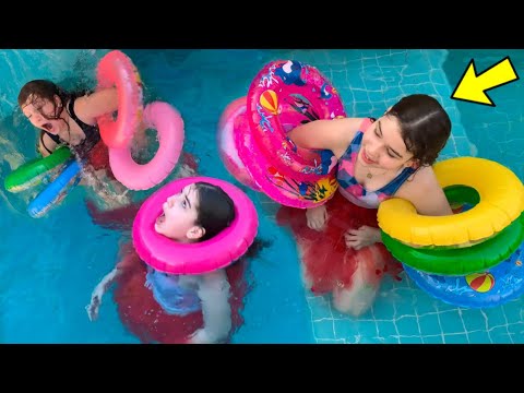 MARIA CLARA QUER SER GRANDE NA PISCINA FUNDA