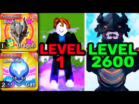 Level 1 - 2600 With Dragon Rework & Gas Fruit in Blox Fruits