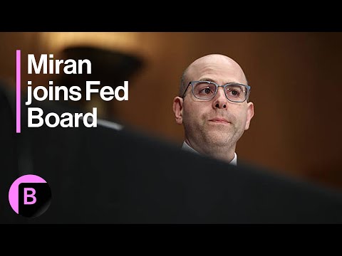 YouTube video thumbnail: Miran Takes Seat on Fed Board Just Before the Rate Decision