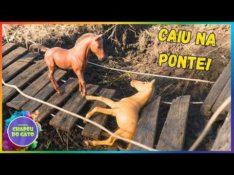 INCRÍVEL O POTRINHO FICOU PRESO NA PONTE!
