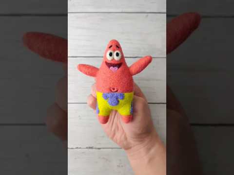 Crafting Patrick Star with Satisfying Needlefelt Art