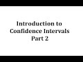 Understanding Confidence Intervals