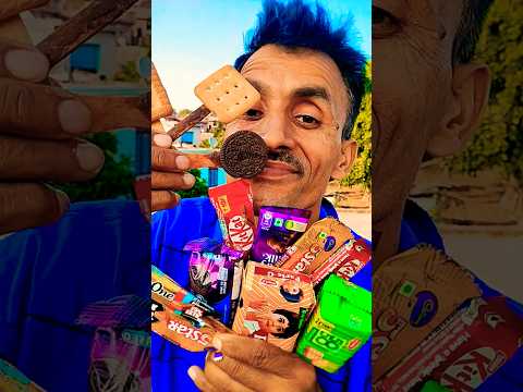 Oreo Dhoni biscuit 🍪 aur Kitkat chocolate🍫#50=50#parle_g#barone#butterscotch#shortfeed