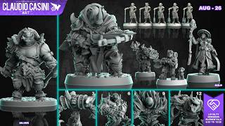 3D print miniatures, AUGUST PREVIEWS