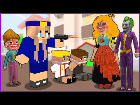 ASLI POLİS, ALİ VE EFEKAN'I KÖTÜ BAKICI VE JOKER'DEN KURTARDI! 😱 - Minecraft ZENGİN FAKİR HAYATI