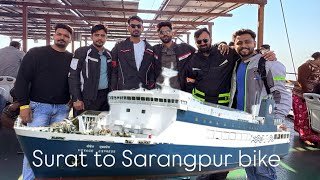 Surat to Bhavnagar By Roro ferry with my bike | surat to Sarangpur Hanuman ji Bike trip 