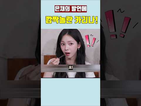 은채의 발언에 깜짝놀란 카리나 #에스파 #르세라핌 #카리나 #홍은채