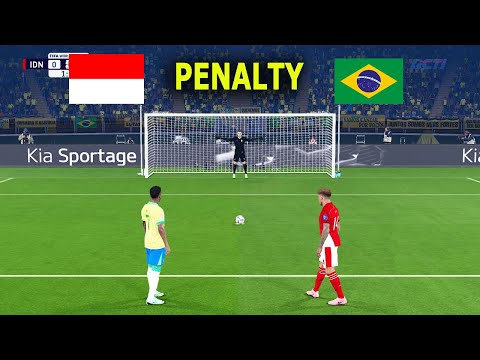 INDONESIA vs BRAZIL - PENALTIES - FINAL  | FIFA World Cup 2026 USA | All Goals | PES Gameplay