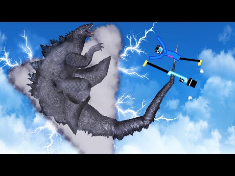 We Make Godzilla Fight a Tornado in People Playground!