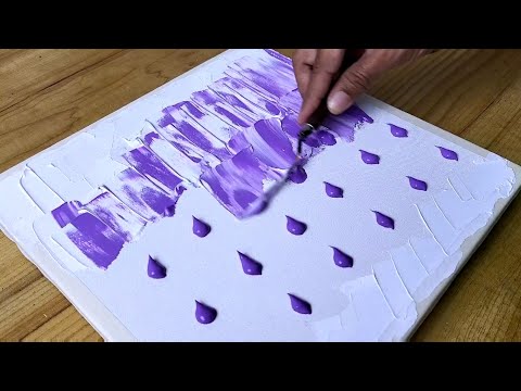 Easy Acrylic Painting Technique / PURPLE Forest Painting / Step By Step For Beginners 🤩🤩