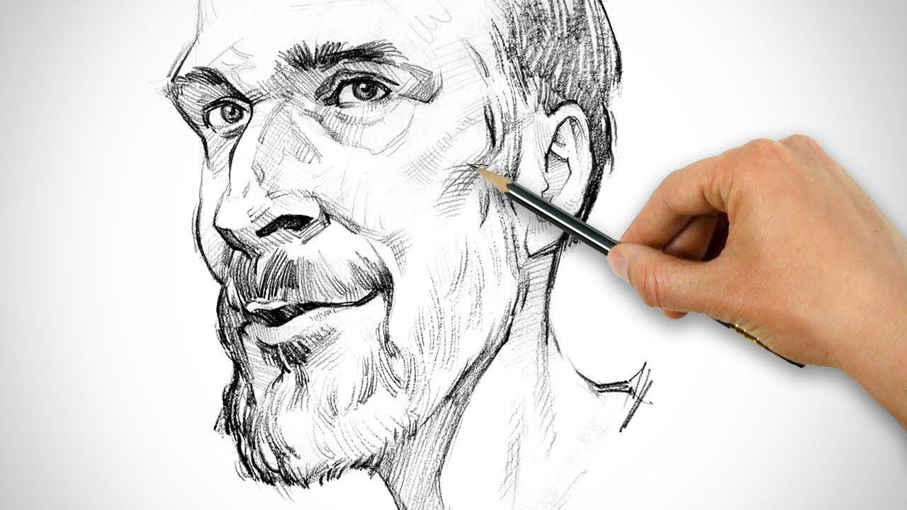 Drawing a Stylized Portrait (NO SHADING) - Proko