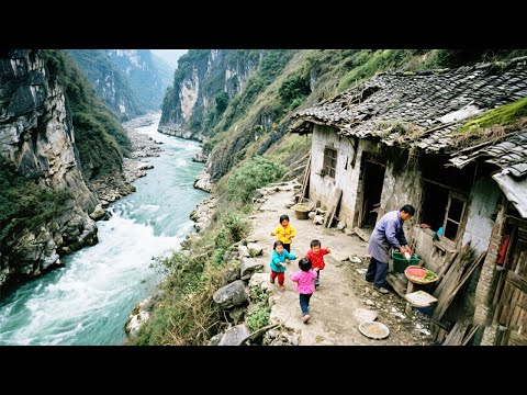 贵州深山峡谷发现废弃村庄，四周都是陡坡和悬崖峭壁，仅一户人家留守养殖【乡村阿泰】