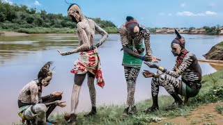 Africa village life Omo Valley Ethiopia.