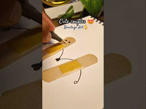 Bandage se Art 🤪🤯#art #couple #love #couplegoals #cute #artandcraft #diy #shortsvideo #shorts