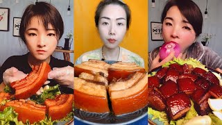 ASMR SOSLU ÇİN YEMEKLERİ SPICY CHINESE FOOD 吃辛辣的中国菜 (Pork Belly) 🍖MUKBANG 먹방 🌶
