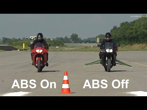 ABS On vs ABS Off on Bike - Brake Demonstration