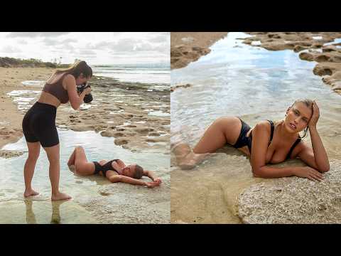 Morning Light Beach Photoshoot in Bali, Behind The Scenes using RF 28-70mm F2 (aka the best lens )