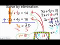 Elimination Method in Linear Equations