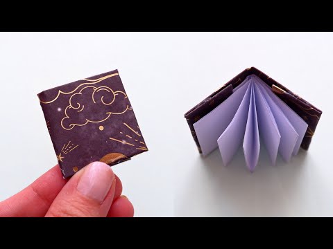 Cute Mini Book Origami Tutorial - No Glue Craft Ideas | How to fold mini Origami book