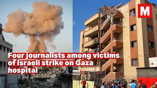 An Israeli strike has hit southern Gaza’s main hospital, killing 19 people