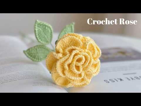 How to Crochet Rose 🌹 Easy Crochet for Beginners 🧶