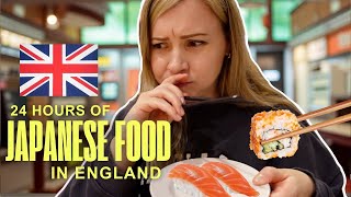 24HR Eating ONLY Japanese Food in England 😅🇬🇧 ft. @AbroadinJapan 