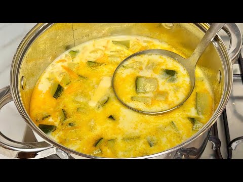 БАРХАТНЫЙ суп из Кабачков! Я могу есть этот суп всё лето и осень!