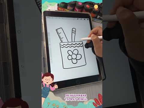 Menggambar Tempat Pensil Lucu - Eps 481#drawing #shorts #ayomenggambar